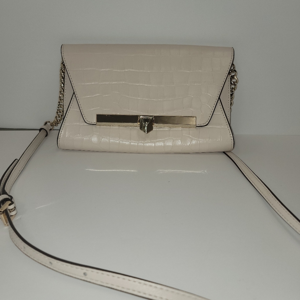 Michael Kors White Leather Crutch Cross Body